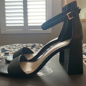 New Vince Camuto Black Leather Heels